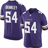 Nike Men & Women & Youth Vikings #54 Brinkley Purple Team Color Game Jersey,baseball caps,new era cap wholesale,wholesale hats